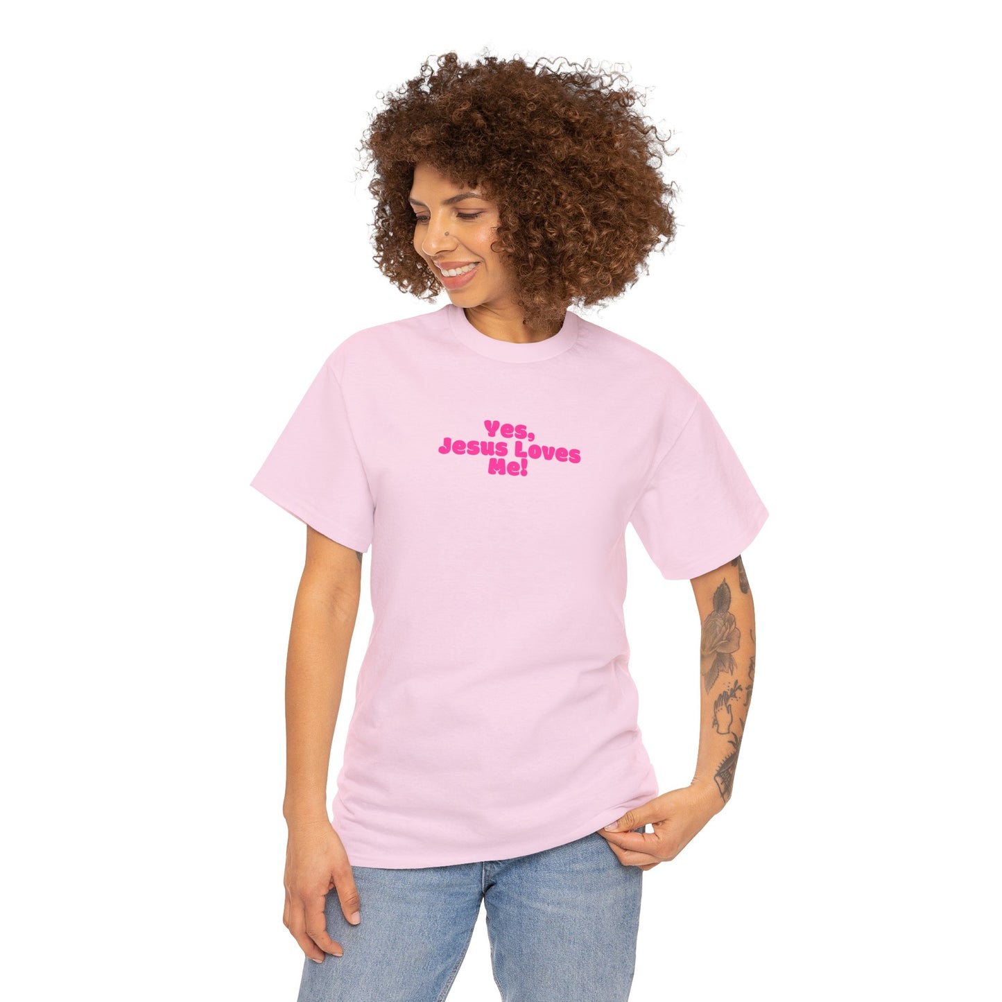 Yes, Jesus Loves Me Tee - Pink