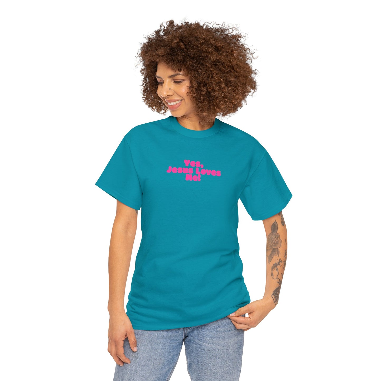 Yes, Jesus Loves Me Tee - Pink