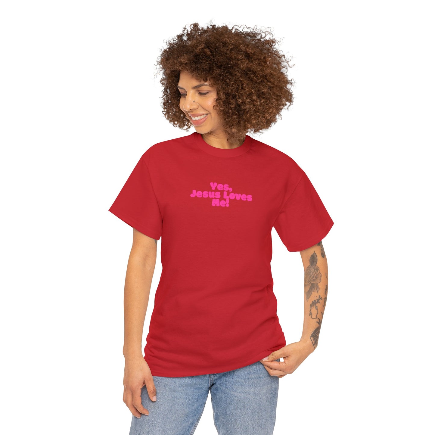 Yes, Jesus Loves Me Tee - Pink