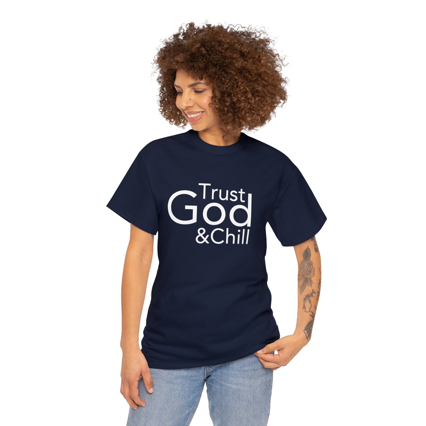 Trust God & Chill Tee - White