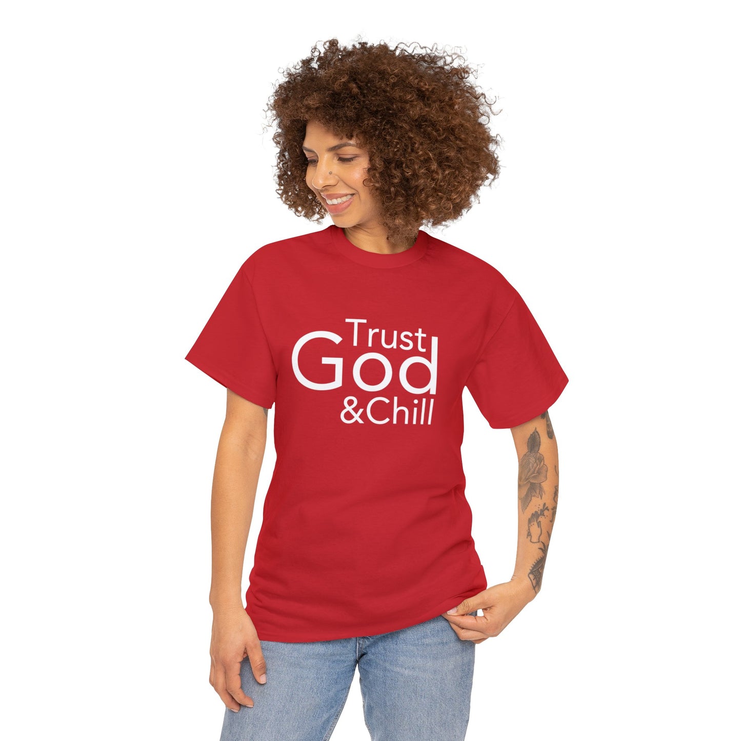 Trust God & Chill Tee - White